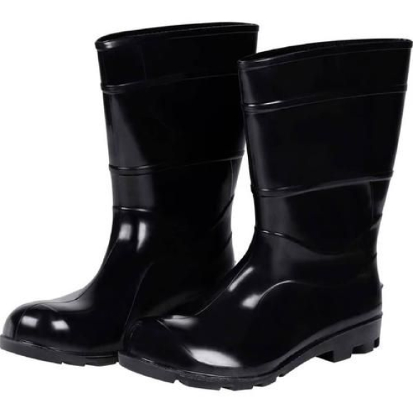Bota pvc cano médio preta - 00